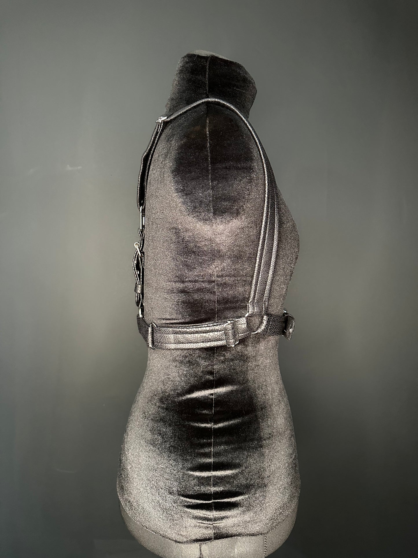Black Snakeskin Harness