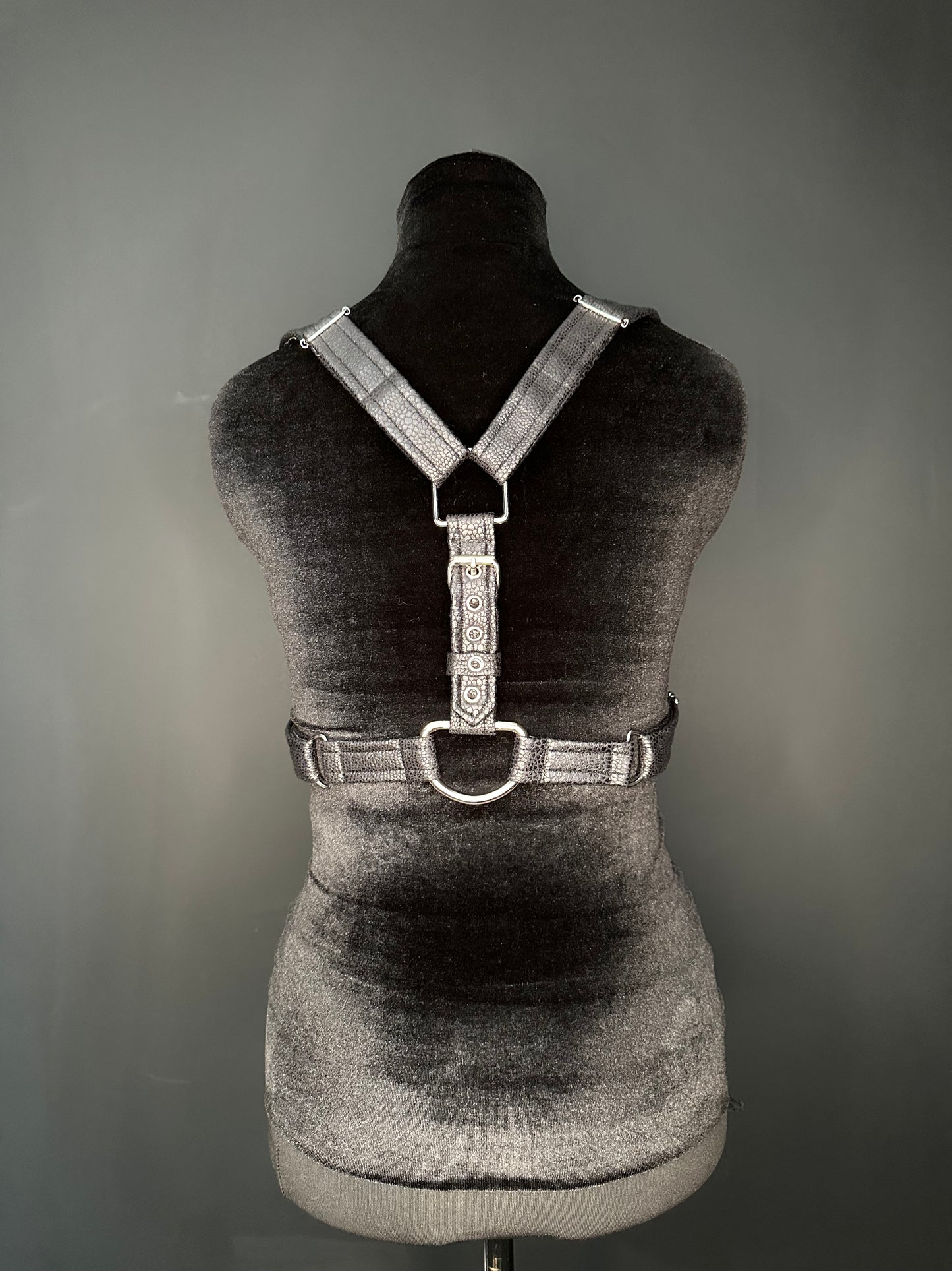 Black Snakeskin Harness