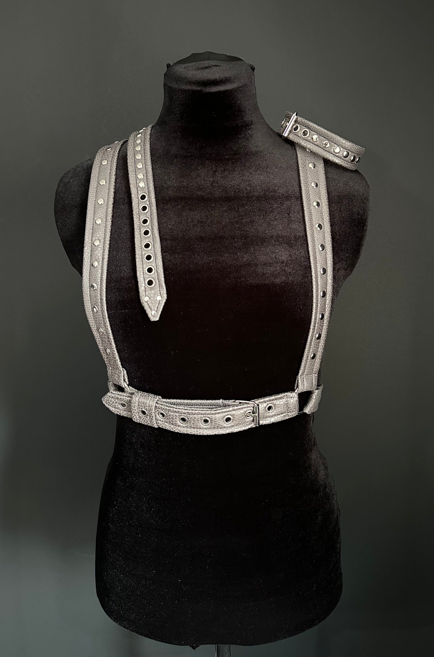 Grey Snakeskin Harness