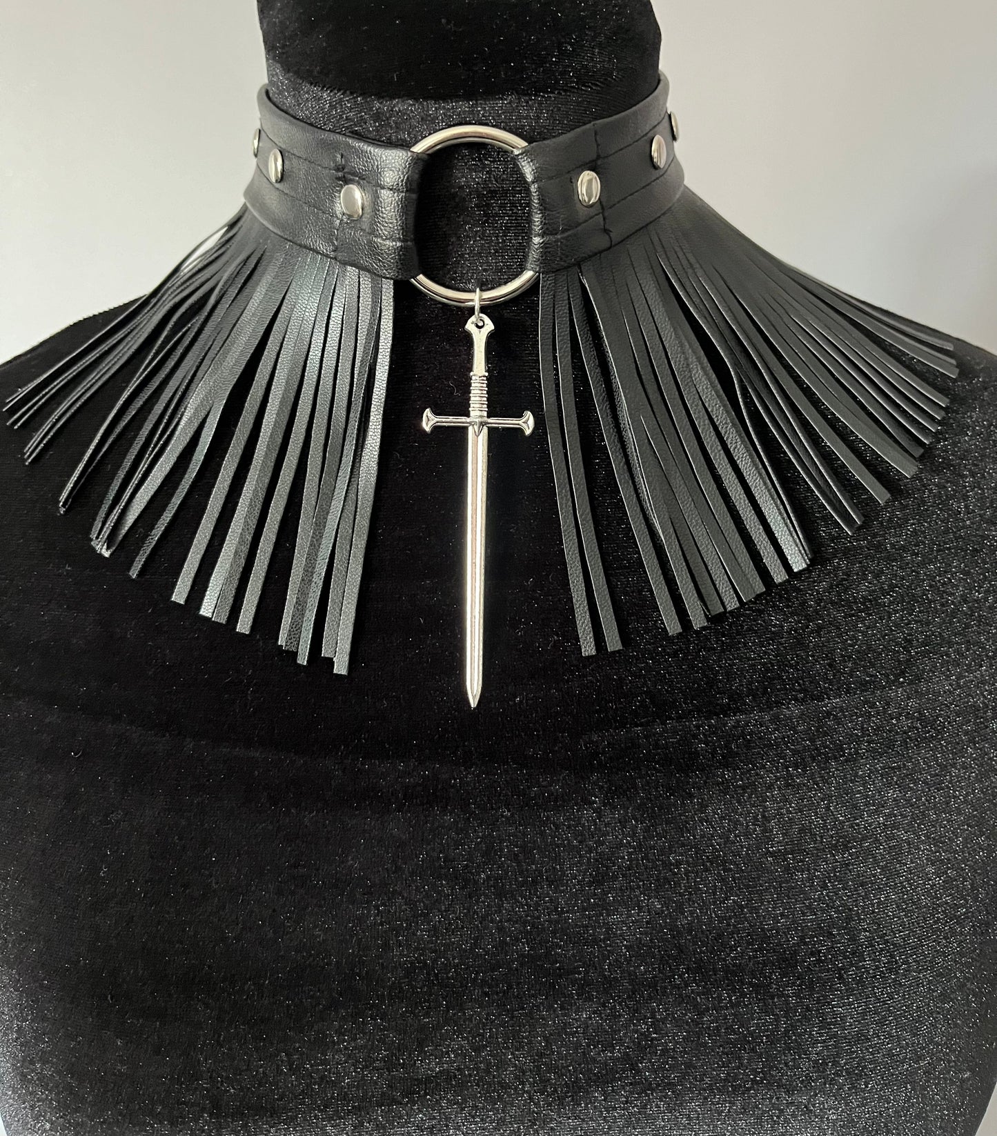 Black Fringed Choker