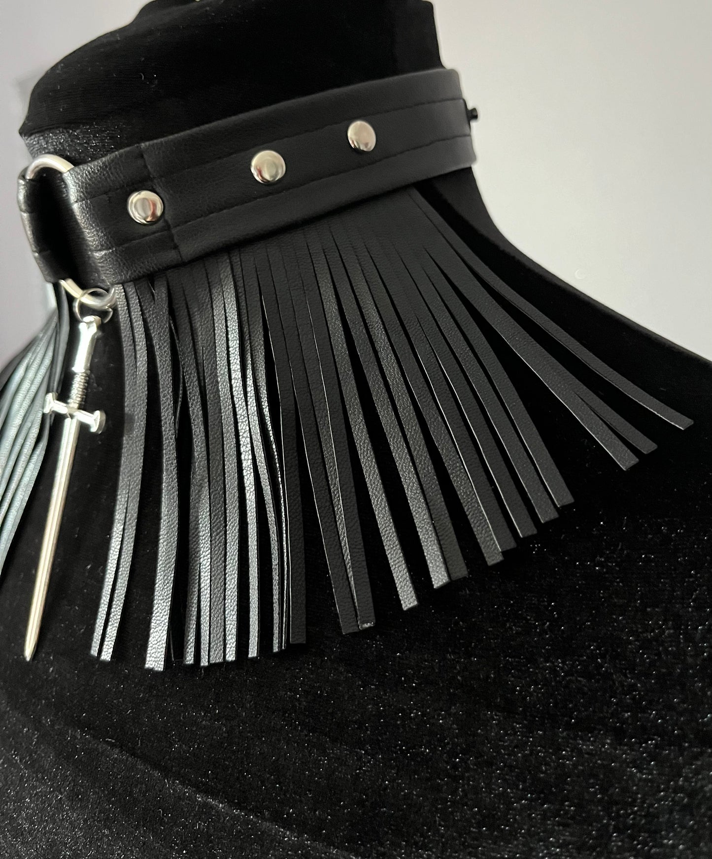 Black Fringed Choker